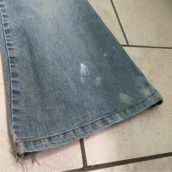 Vintage 90s Grunge Distressed Low Rise Flare Womens Jeans - Picture 7 of 15